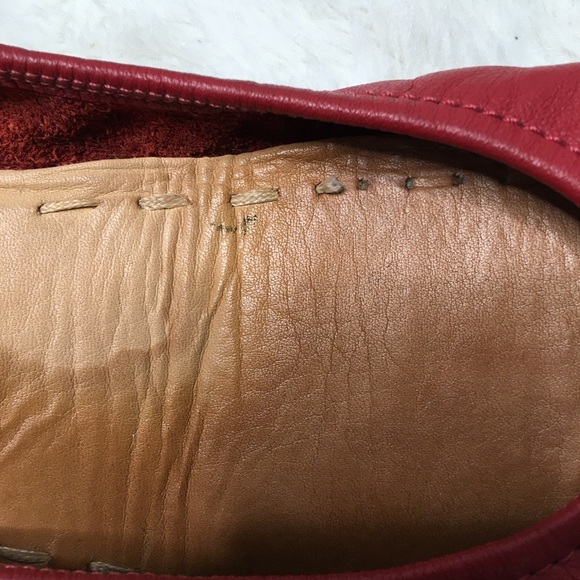 Tieks Red Leather Round Toe Flats Sise 8 - Picture 10 of 13